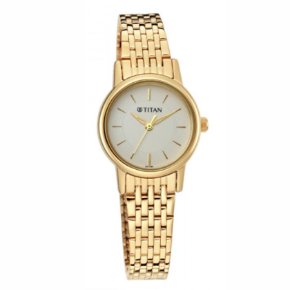 Titan Karishma 2593YM02 White Dial Metal Strap Quartz Women's Watch